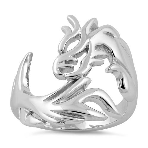 Sterling Silver Dragon Ring