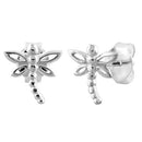 Sterling Silver Dragonfly Earrings
