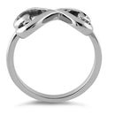 Sterling Silver Dual Curly Hearts Ring