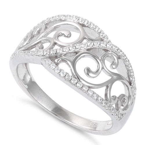 Sterling Silver Elegant CZ Ring