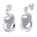 Sterling Silver Elegant Drop CZ Dangle Earrings