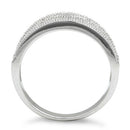 Sterling Silver Elegant Pave Blue Spinel CZ Ring