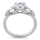 Sterling Silver Elegant Round CZ Ring