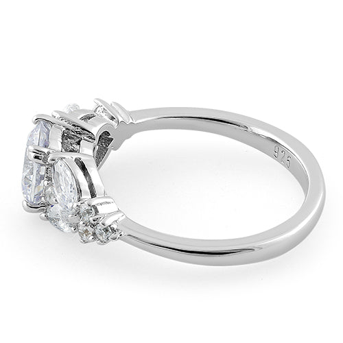 Sterling Silver Elegant Round CZ Ring