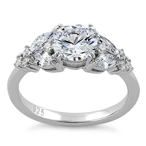 Sterling Silver Elegant Round CZ Ring