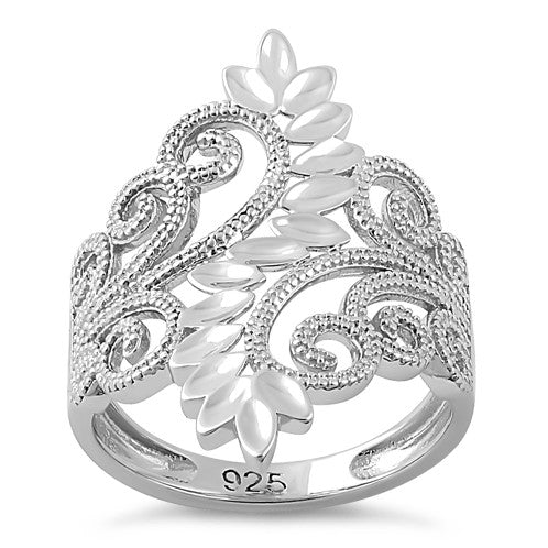 Sterling Silver Elegant Vines Ring