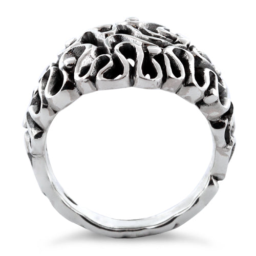 Sterling Silver Elegant Swirl Ring