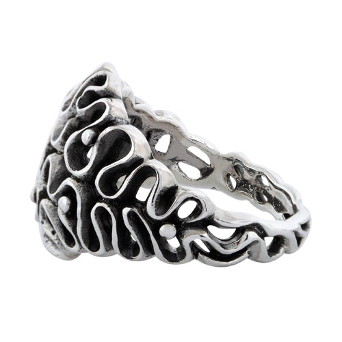 Sterling Silver Elegant Swirl Ring