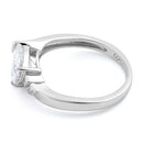 Sterling Silver Elegant Trillion Cut Clear CZ Ring