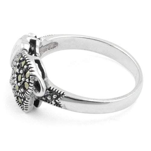 Sterling Silver Elephant Marcasite Ring