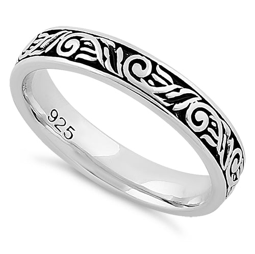 Sterling Silver Embroidery Design Ring