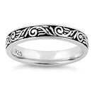 Sterling Silver Embroidery Design Ring