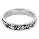 Sterling Silver Embroidery Design Ring