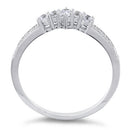 Sterling Silver Emerald Cut Clear CZ Ring