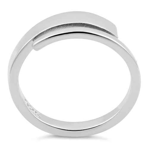 Sterling Silver End Bar Ring