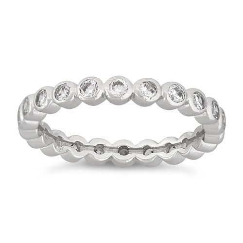 Sterling Silver Eternity CZ Ring