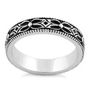 Sterling Silver Eternity Flower Band Ring