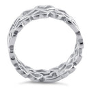 Sterling Silver Eternity Hearts Ring
