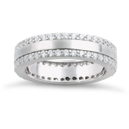 Sterling Silver Eternity CZ Ring