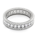 Sterling Silver Eternity Round CZ Ring
