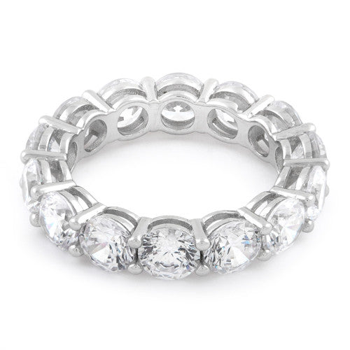 Sterling Silver Eternity Round CZ Ring