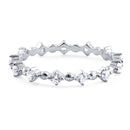 Sterling Silver Eternity Thin CZ Ring