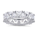 Sterling Silver Eternity Triangle Clear CZ Ring