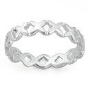 Sterling Silver Eternity X Ring