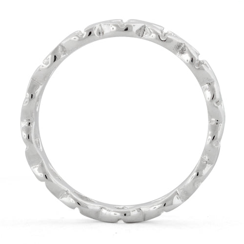Sterling Silver Eternity X Ring