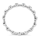 Sterling Silver Ethereal Round Cut Clear CZ Eternity Ring