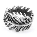 Sterling Silver Evil Eye Leaves Ring