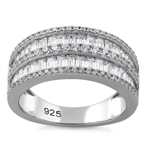Sterling Silver Exquisite CZ Ring