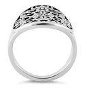 Sterling Silver Extragant Hearts & Vines Ring