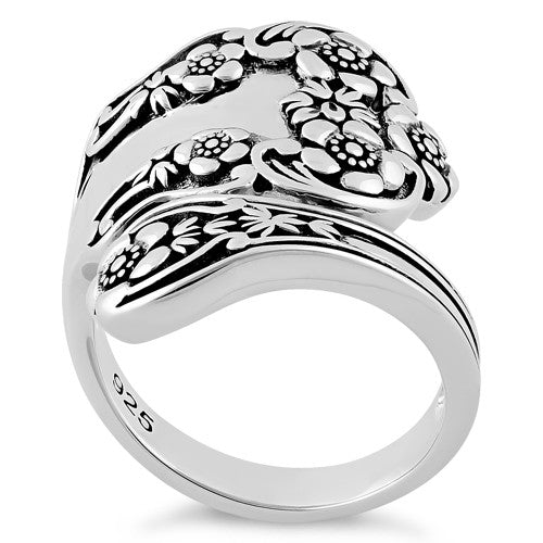 Sterling Silver Extravagant Flower Ring