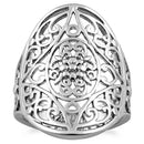 Sterling Silver Extravagant Flower Vines Ring