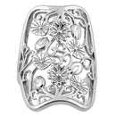 Sterling Silver Extravagant Flowers Ring