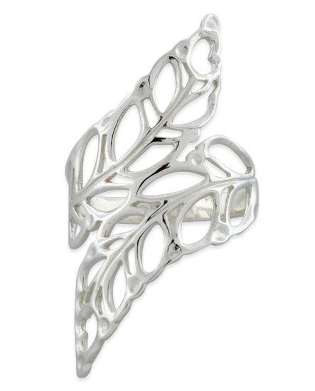 Sterling Silver Extravagant Leaves Ring