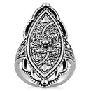 Sterling Silver Extravagant Rope Flower Ring