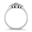 Sterling Silver Eye Marquise Marcasite Ring