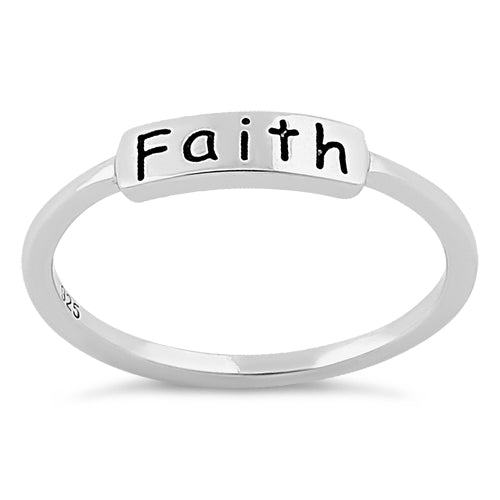 Sterling Silver "Faith" Ring