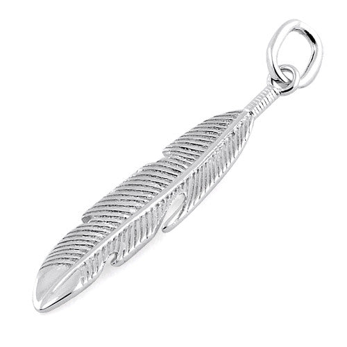 Sterling Silver Feather Pendant