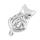Sterling Silver Filigree Cat Pendant
