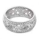 Sterling Silver Filigree CZ Ring