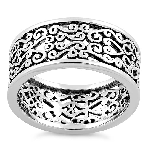 Sterling Silver Filigree Heart Ring