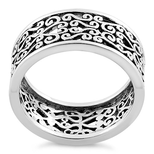 Sterling Silver Filigree Heart Ring