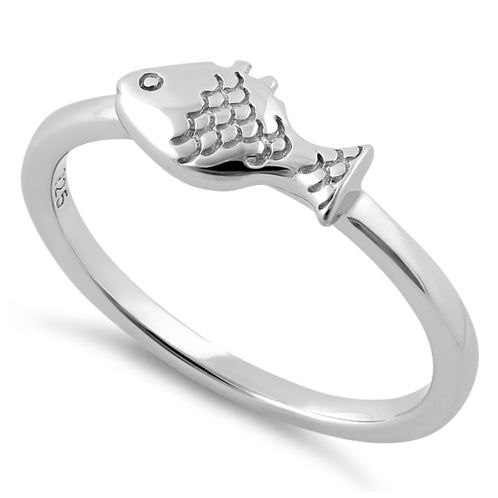 Sterling Silver Fish Ring