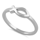 Sterling Silver Fish Symbol Ring