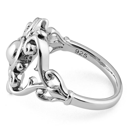 Sterling Silver Fleur-de-lis Vines Ring