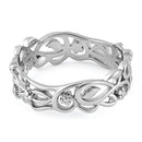 Sterling Silver Floral Band Ring