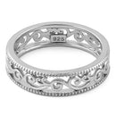Sterling Silver Floral Band Ring